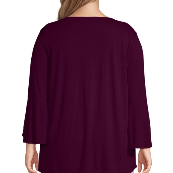 Just My Size Bell Sleeve Pintuck Top – Size 3X - Picture 2 of 10
